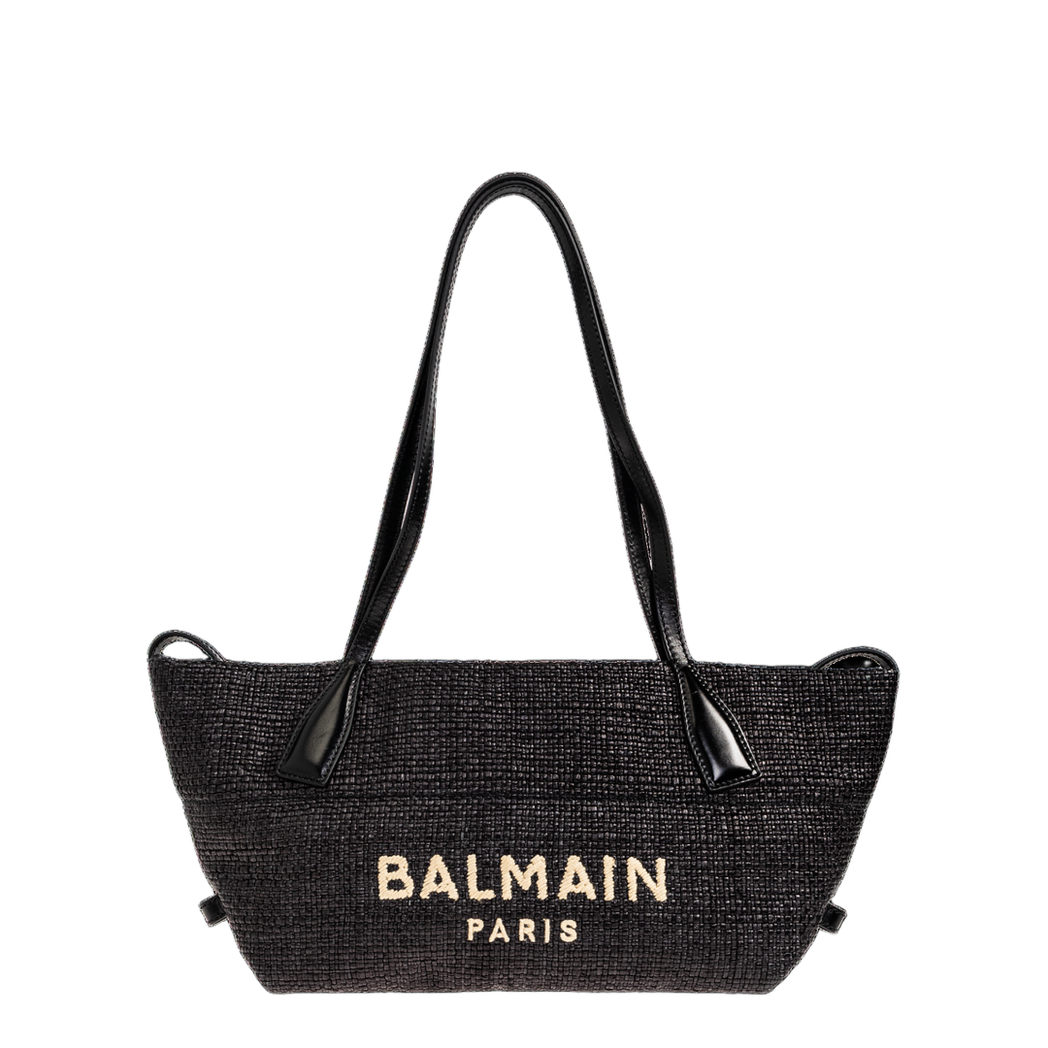 Small Track Tote Bag Raffia Black - Image 1