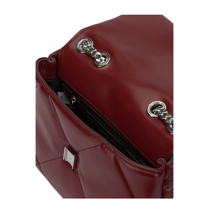 Kira Diamond Small Shoulder Bag Leather Dark Carmine - Image 5