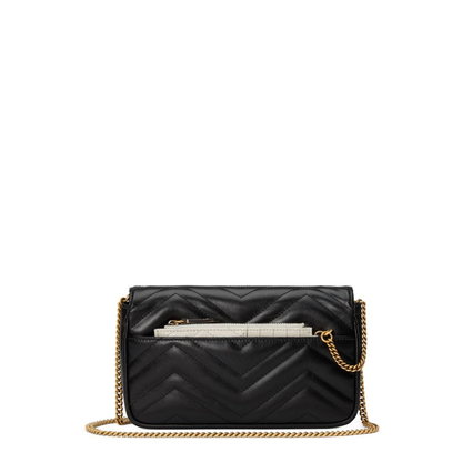 GG Marmont Leather Continental Wallet - Black - Image 6