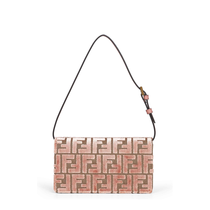 Wallet On Chain Baguette Fabric Pink - Image 2