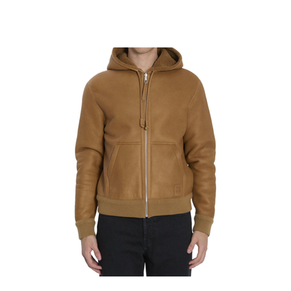 Hooded Leather Jacket - Image 1