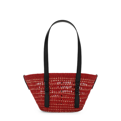 Paula’s Ibiza Small Braid Basket - Red/Natural - Image 4