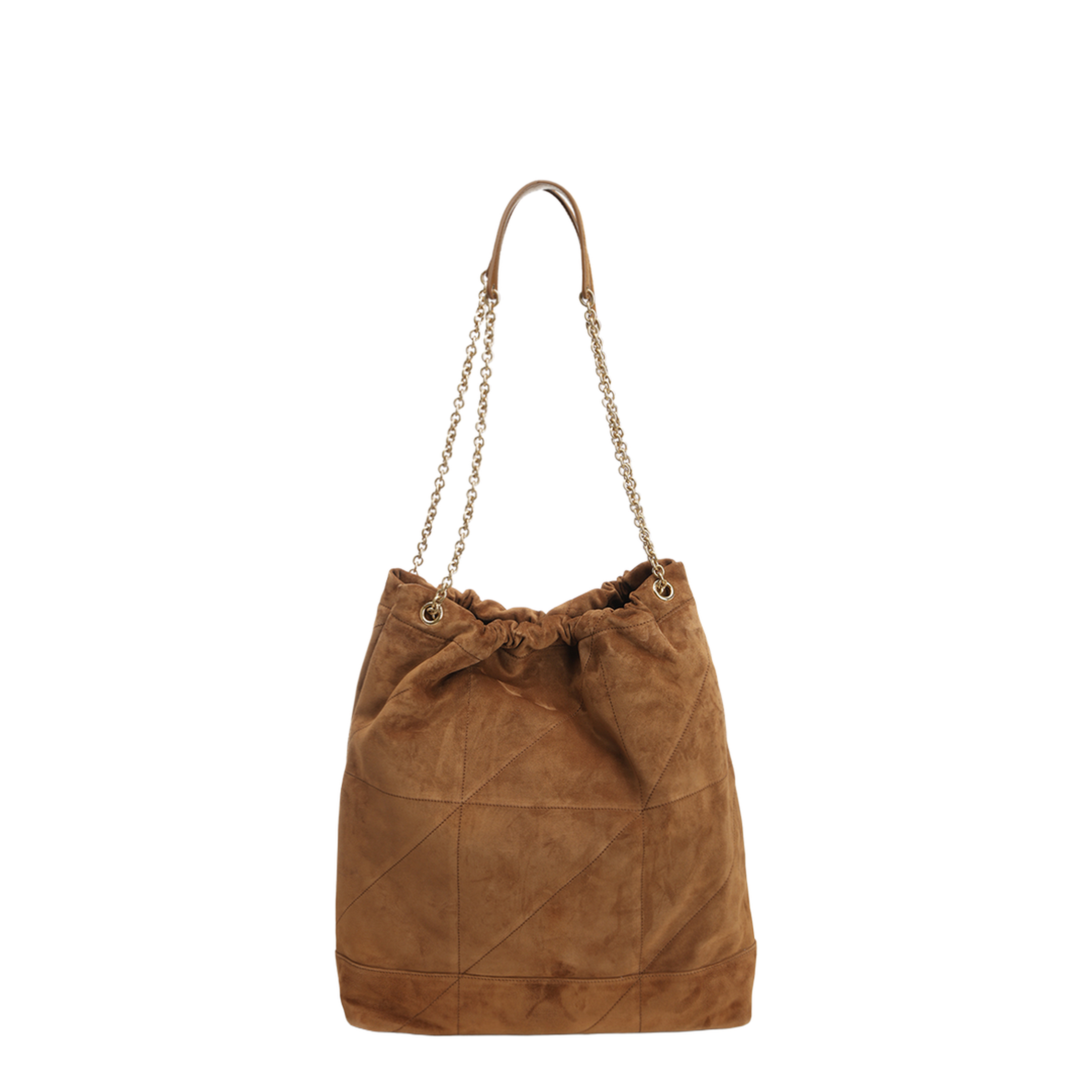 Jamie Large Suede Bucket Bags - Brown - Image 3