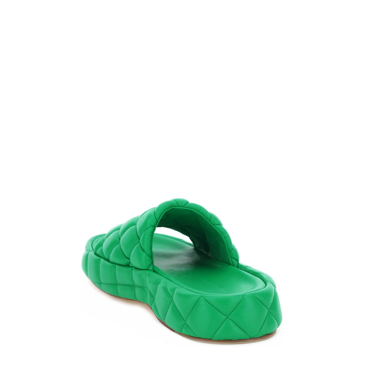 Grass Green Leather Padded Sandals - Image 5