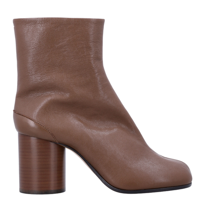 Brown Lambskin Leather Tabi Chelsea Boots - Image 5