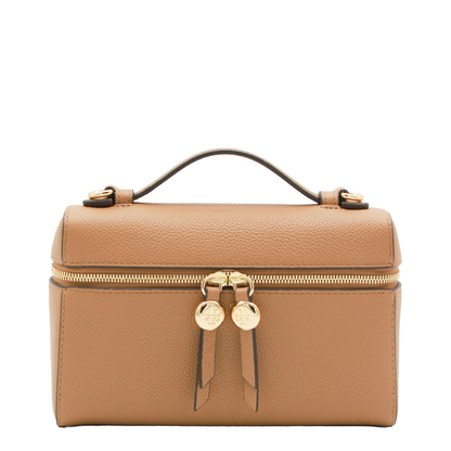 Romy Slim Mini Bag With Beige Leather Top - Image 1