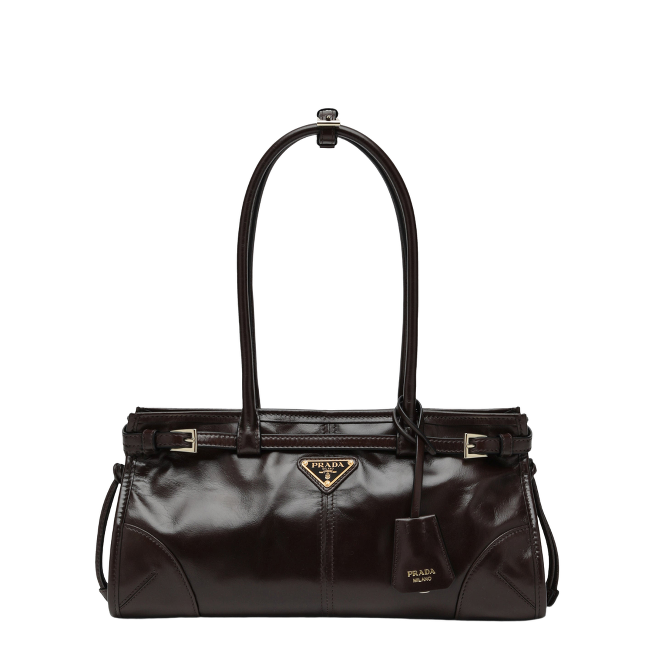 Bonnie medium handbag in dark brown calf leather - Image 1