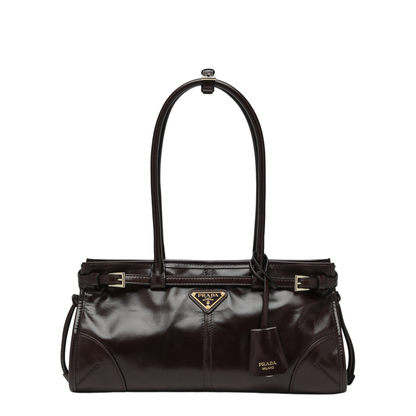 Bonnie medium handbag in dark brown calf leather - Image 1