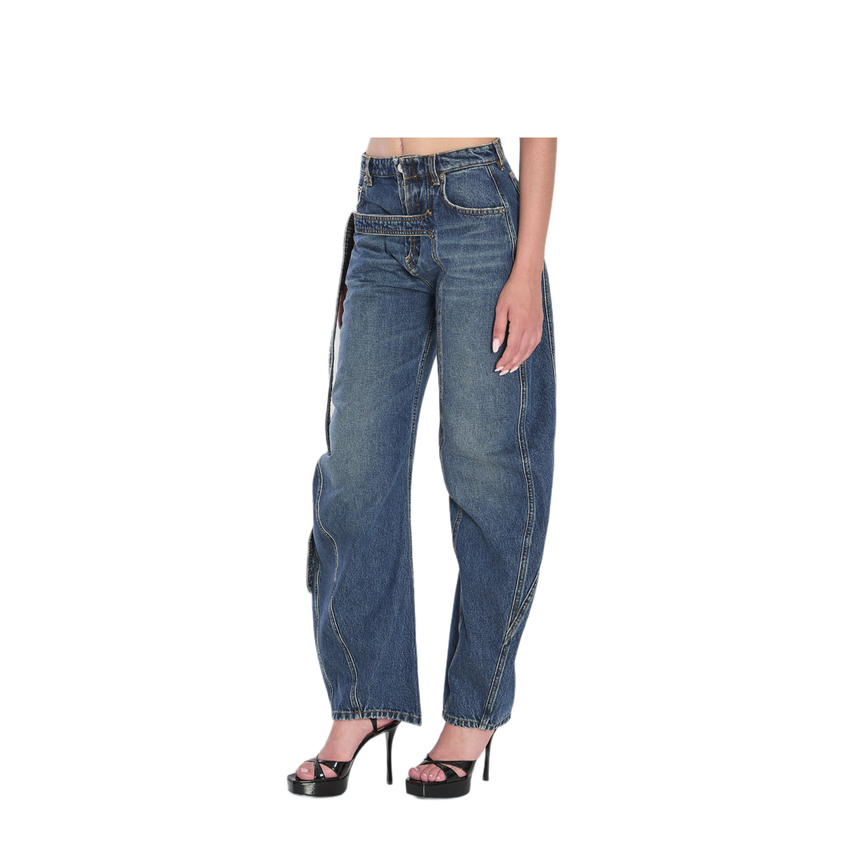 Strap Jeans In Denim - Image 2