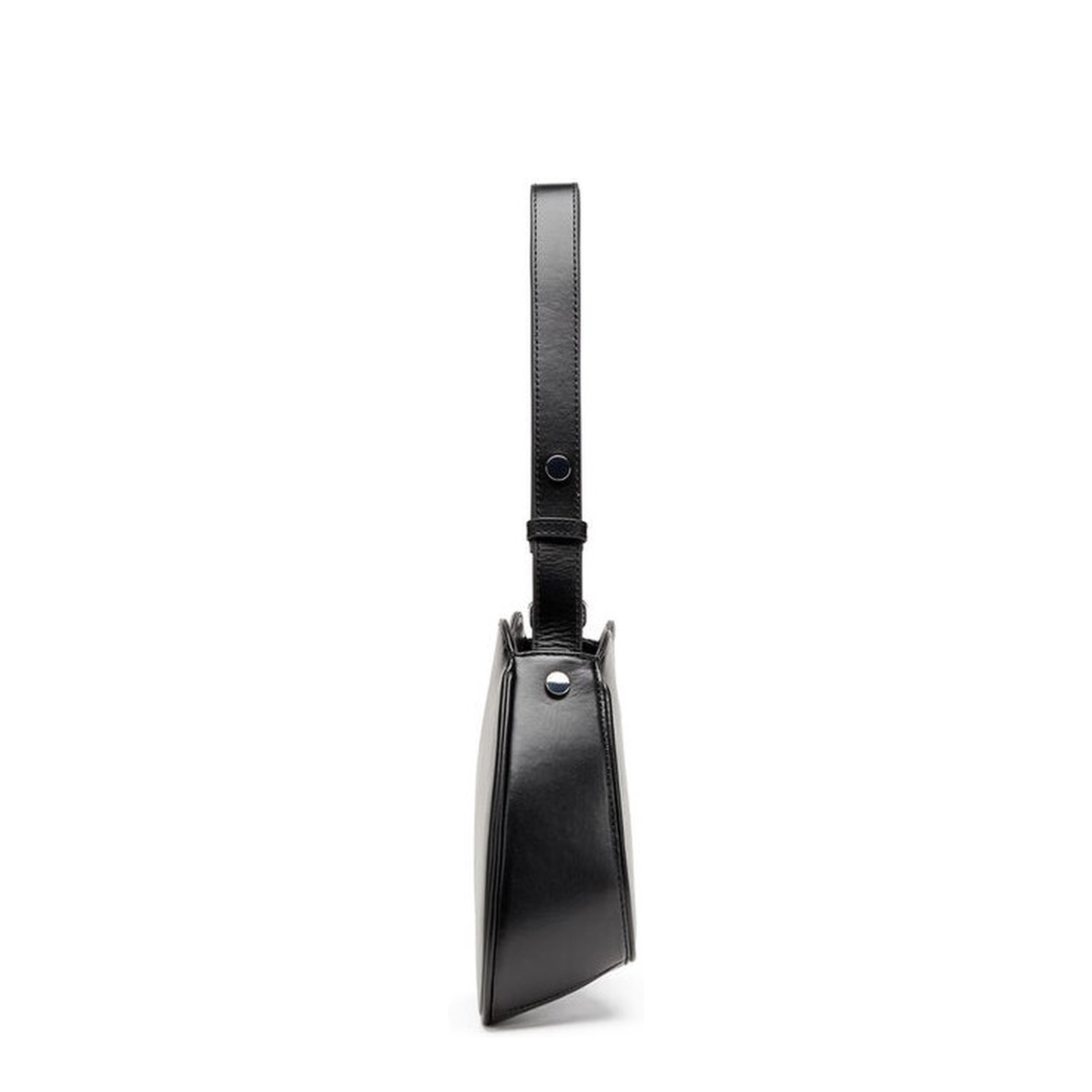 Play Semi-Gloss Leather Shoulder Bag - Black - Image 5