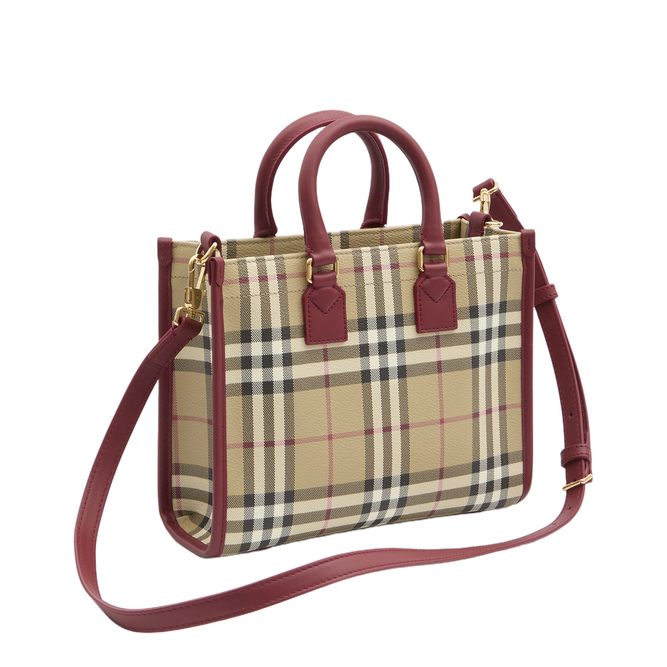 Freya Mini Canvas Tote Bag - Ruby Red - Image 2