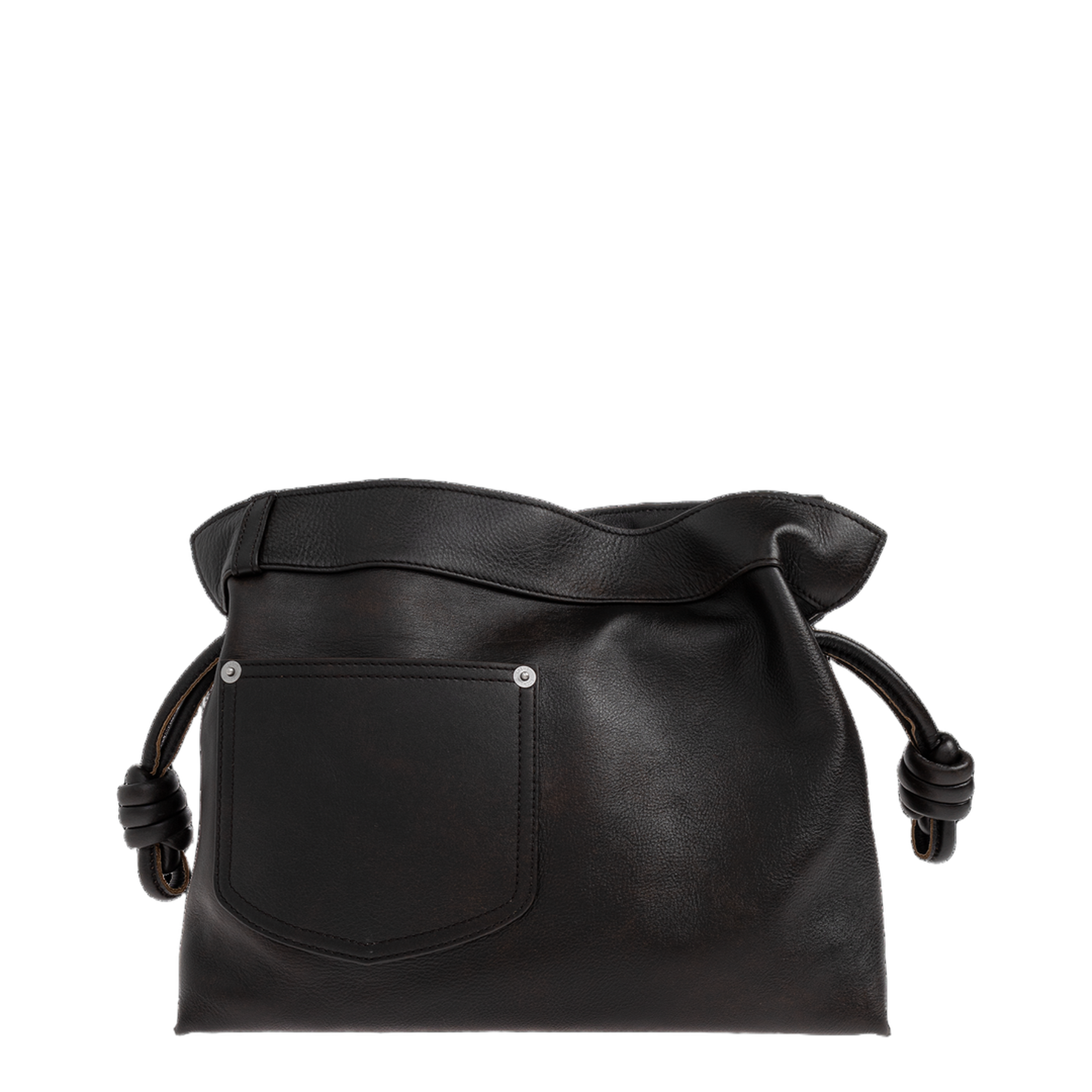 Flamenco Medium Calfskin Clutch - Vintage Brown - Image 3