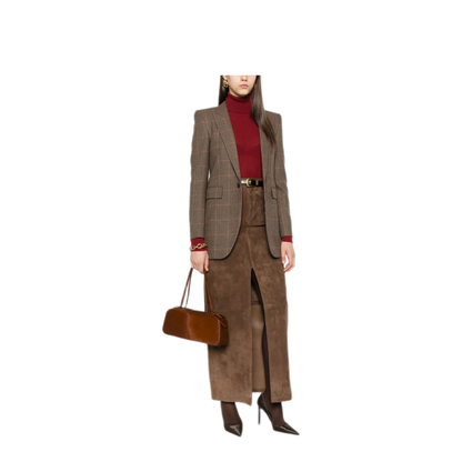 Checked Single-Breasted Blazer - Image 4
