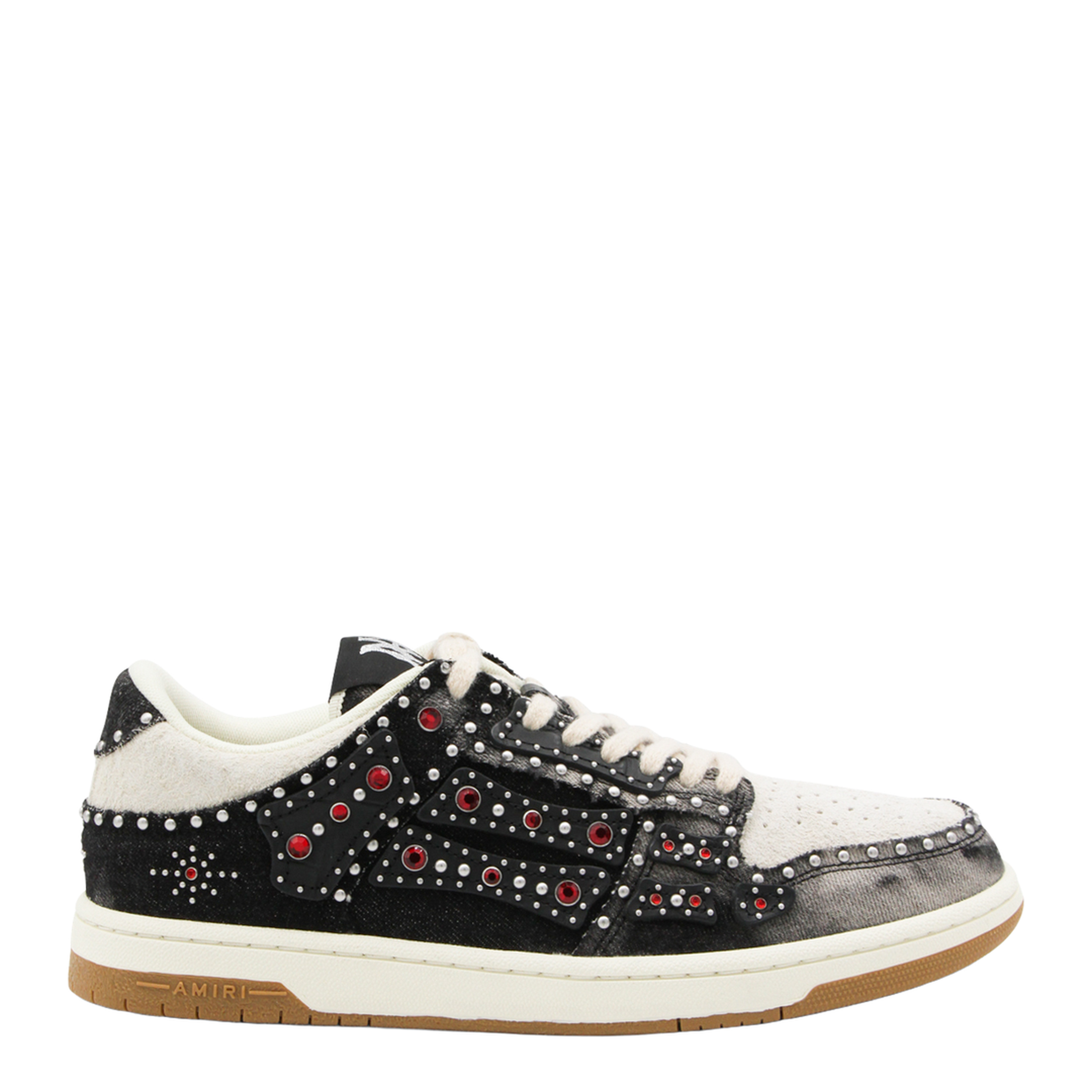 Skel Top Black Sneaker With Beads And Crystals - Image 1