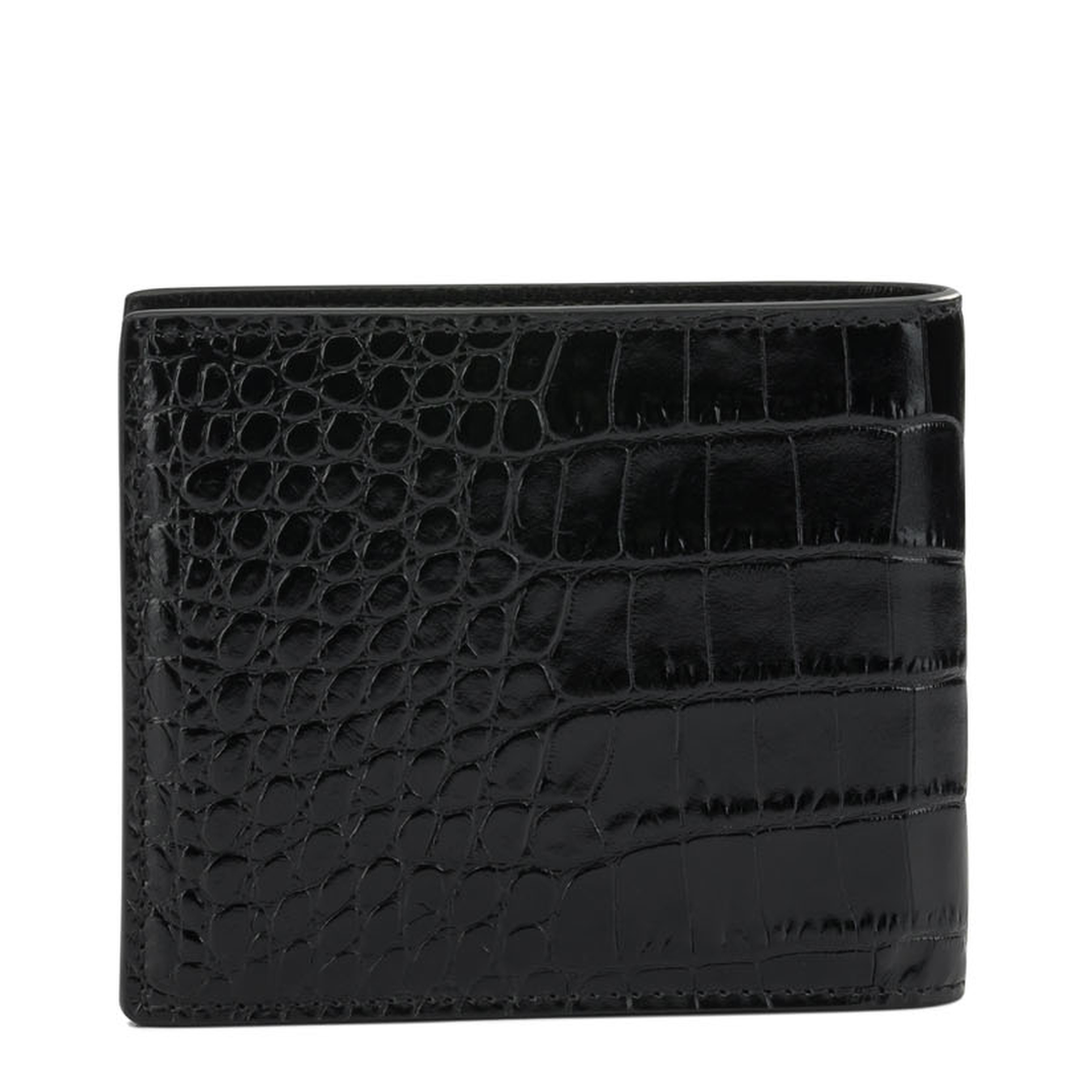 Crocodile Print Leather Wallet - Image 3