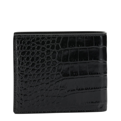 Crocodile Print Leather Wallet - Image 3