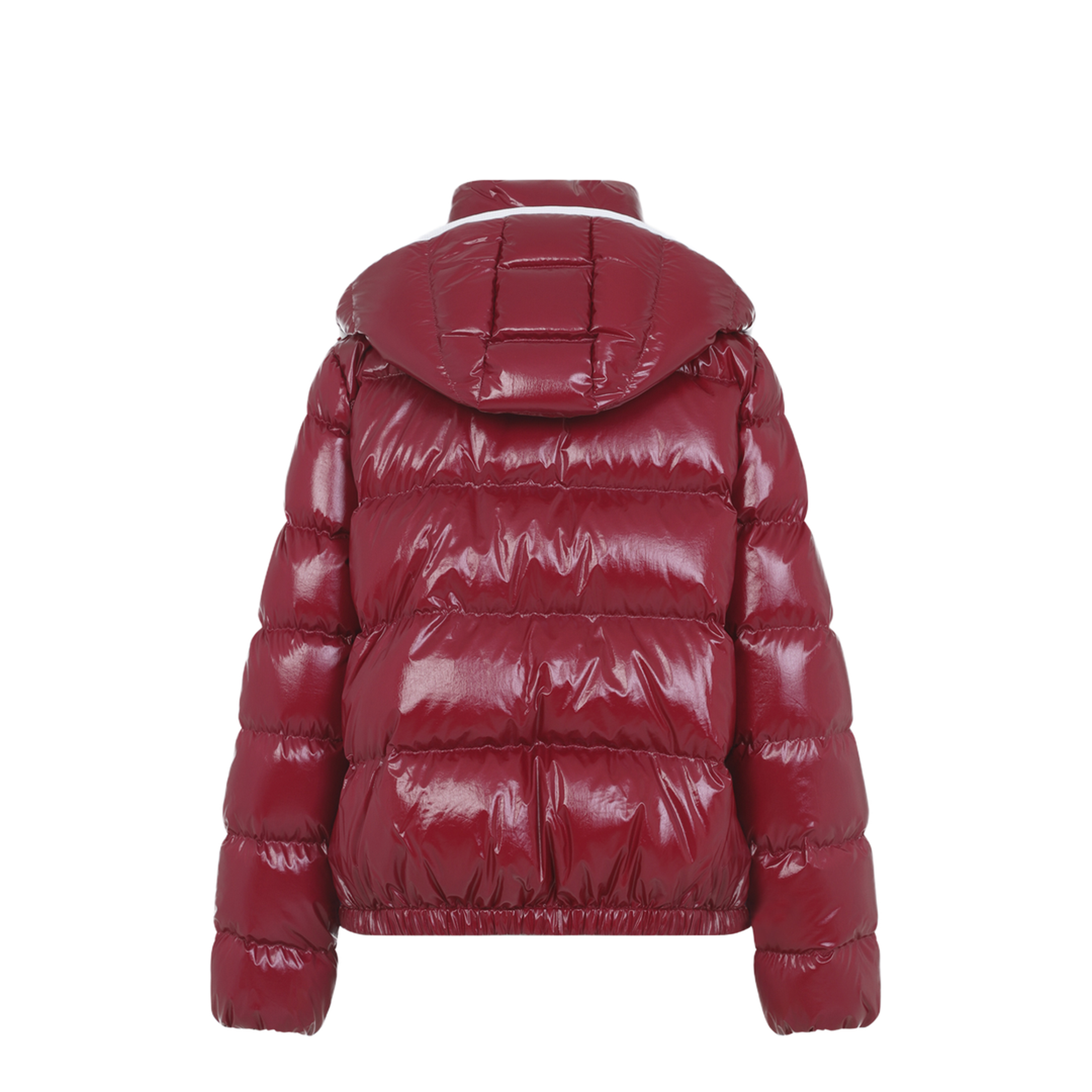 Cherry Pink Andro Hooded Short Down Jacket - Image 4