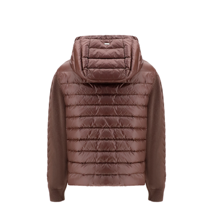 Down Jacket With Wool Sleeves - Image 2