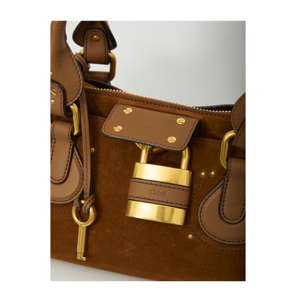 Paddington Suede Calfskin Shoulder Bag - Vintage Brown - Image 4
