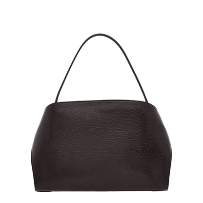 Dark Brown Leather Medium Hug Soft Shoulder Bag - Image 3