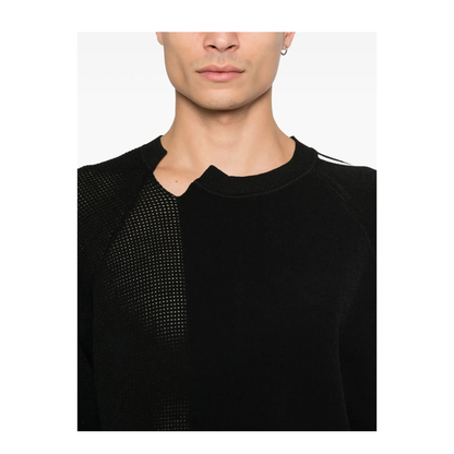 Logo Perforated Knit Sweater - Image 5