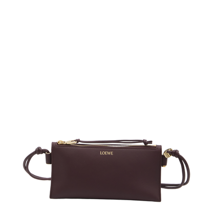Joya Pouch In Nappa Calfskin - Dark Burgundy - Image 1