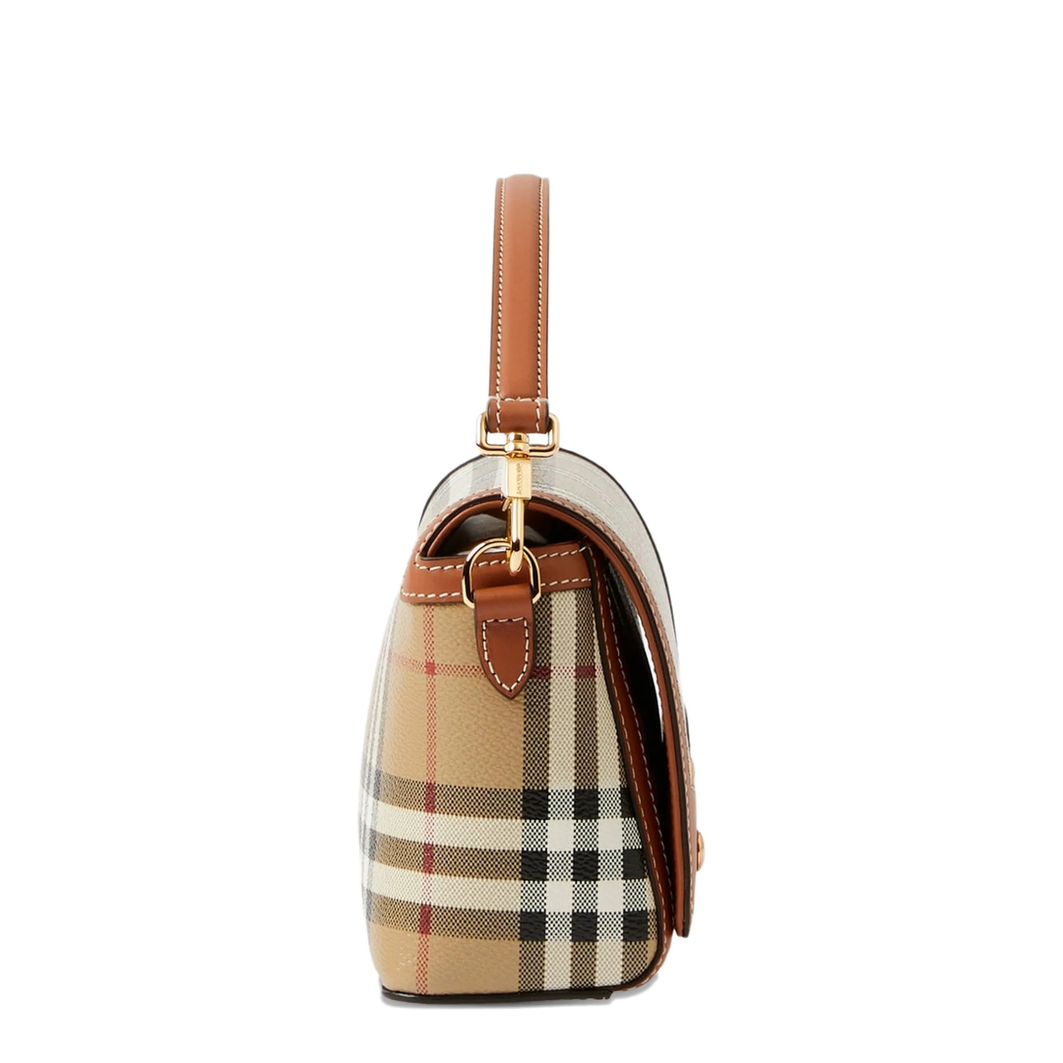 Note Coated Canvas Top Handle Bag - Archive Beige/Briar Brown - Image 4