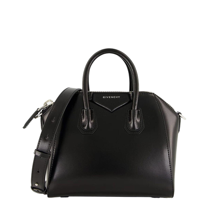 Antigona Mini Leather Shoulder Bag in Black - Image 1