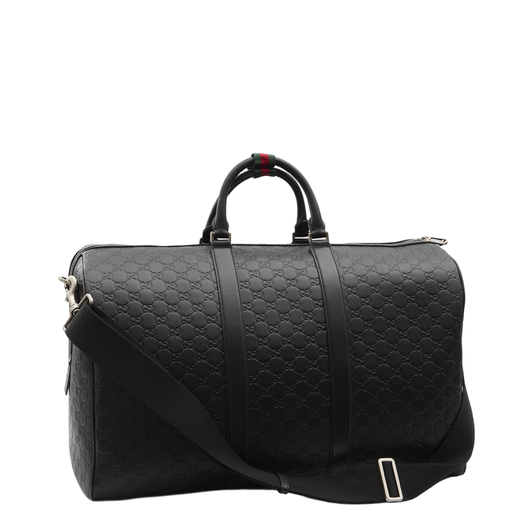 Large Duffle Bag in Black Leather - Image 2