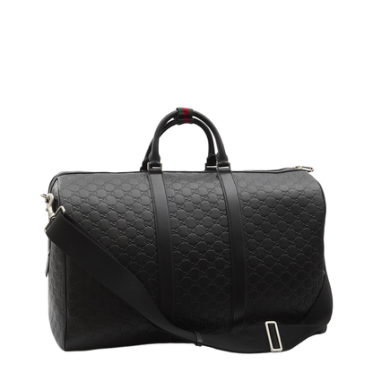 Large Duffle Bag in Black Leather - Image 2