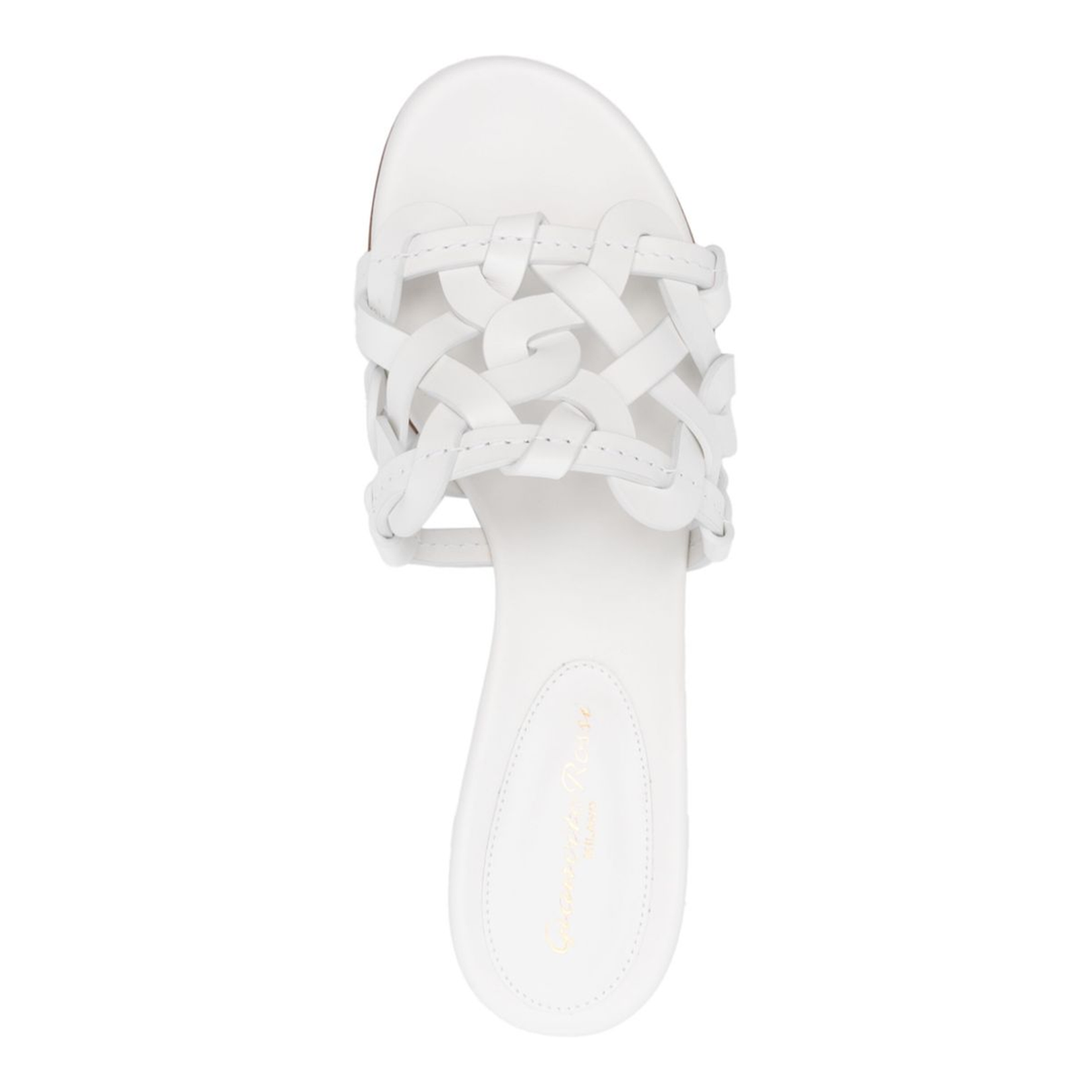 Leather Sandals In White - Image 3