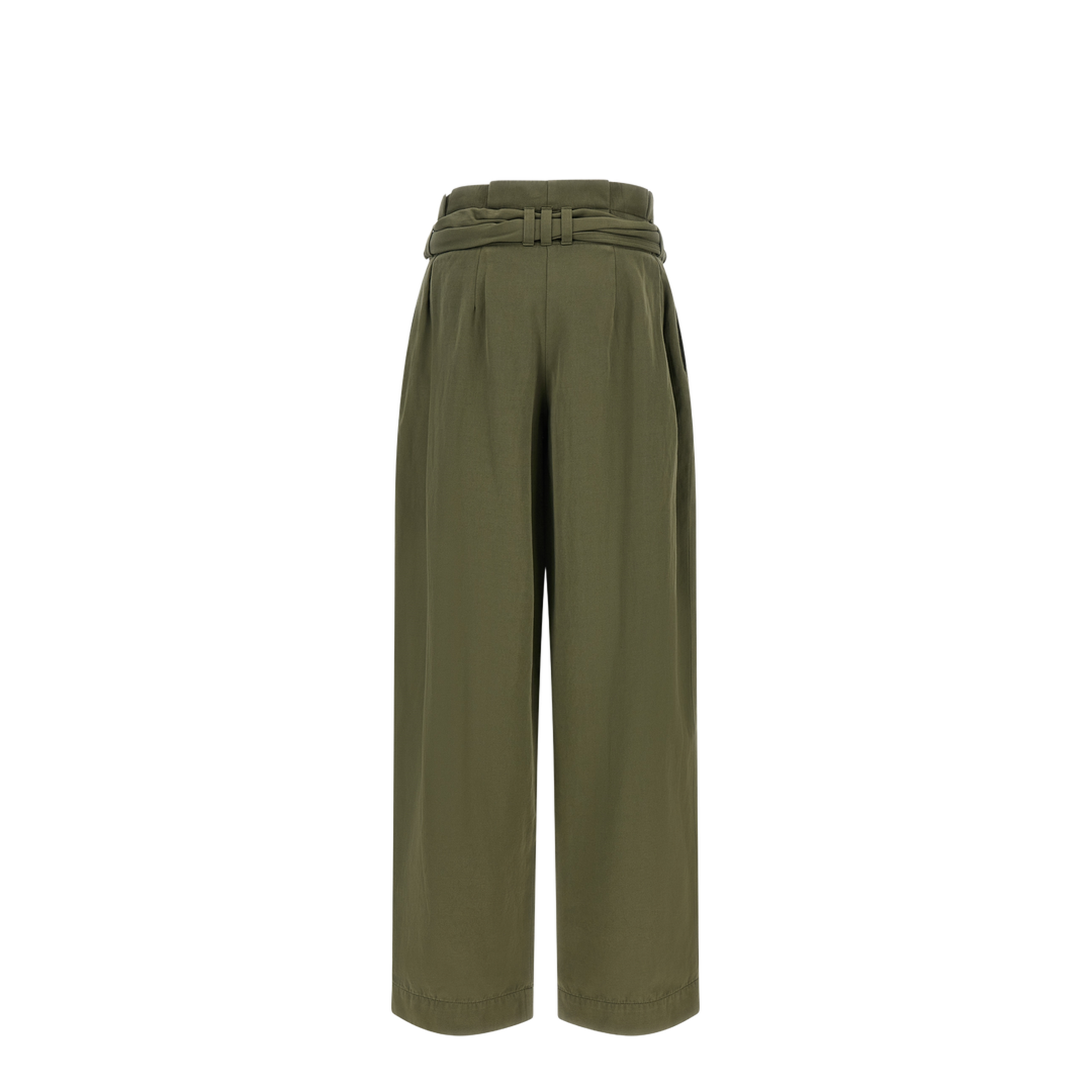 High-Waisted Denim Pants Green - Image 2
