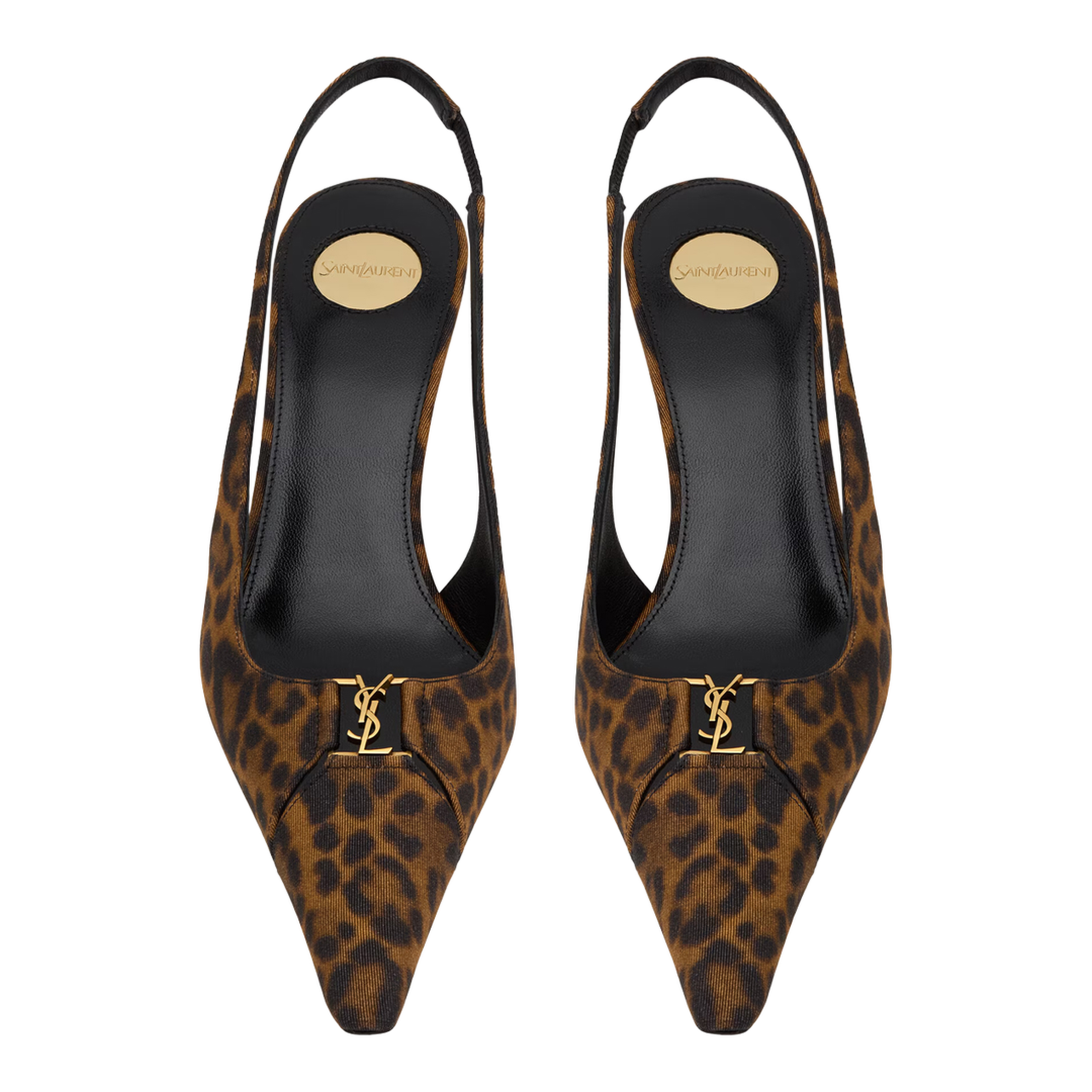 Slingback Pumps in Leopard Grosgrain - Image 2