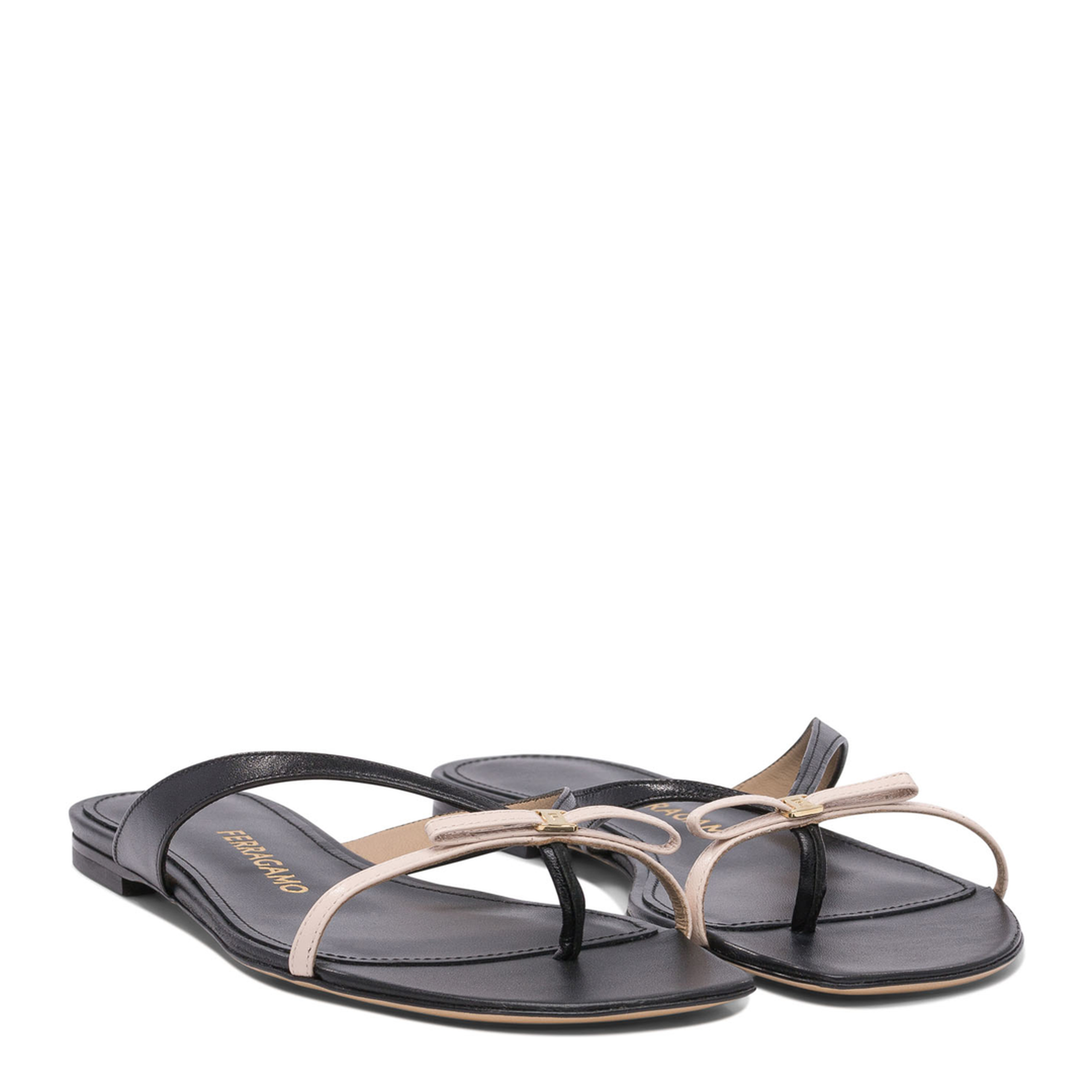 Leather Sandals In Black - Image 2
