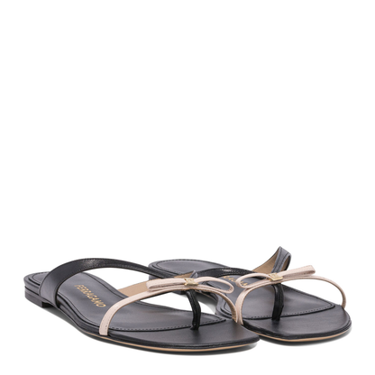 Leather Sandals In Black - Image 2