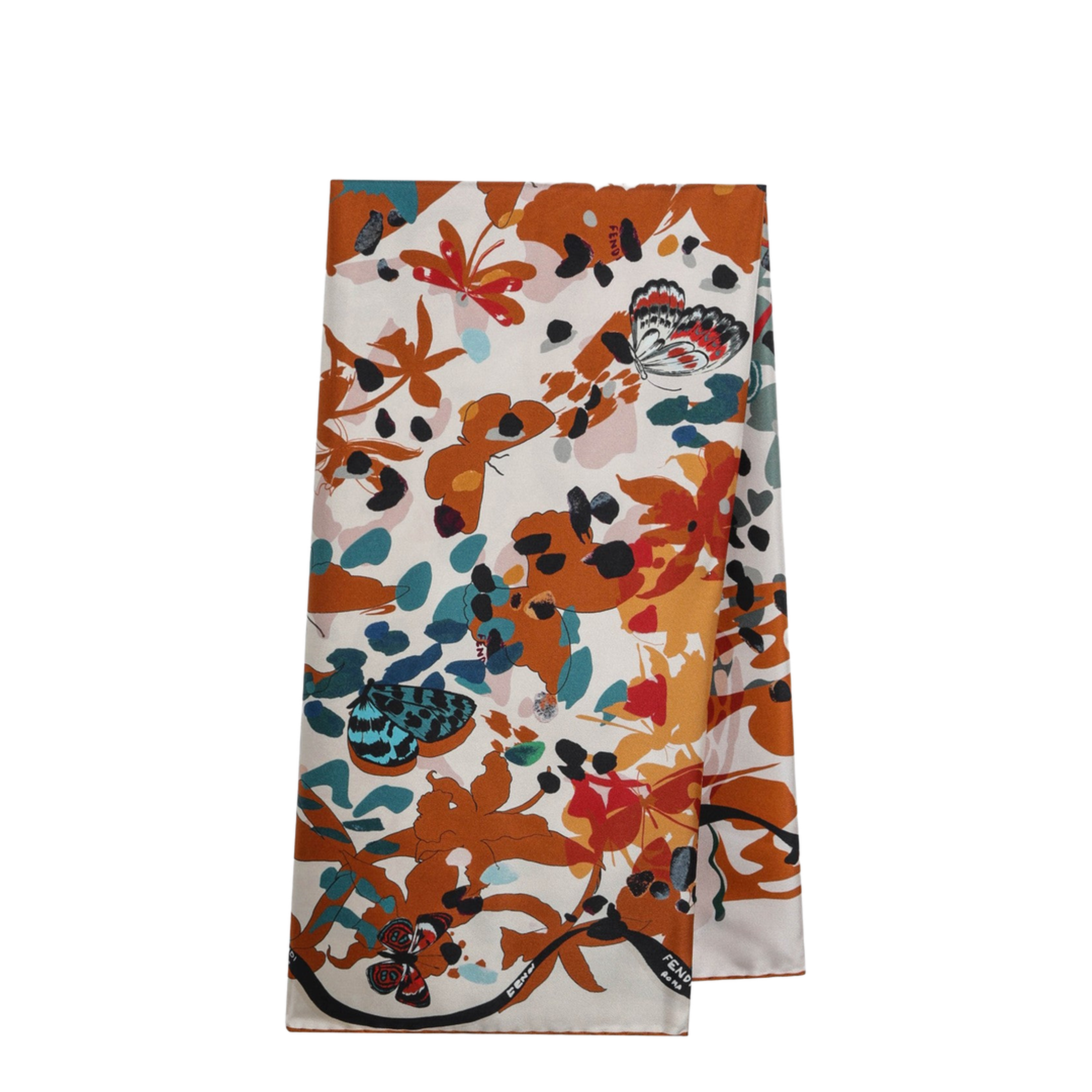 Multicolour Silk Butterfly Foulard - Image 1