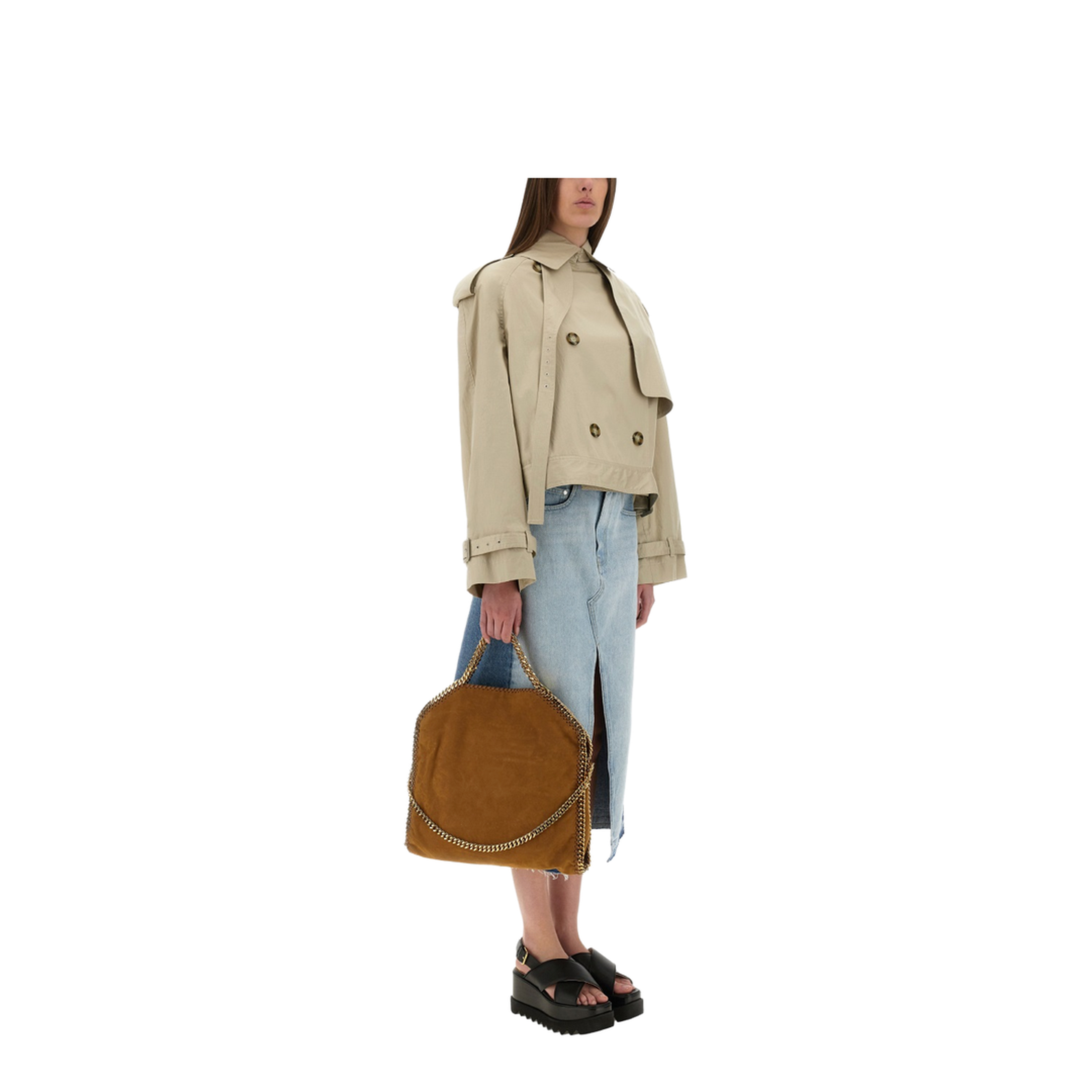 Short Trench Coat with Belt - Image 2