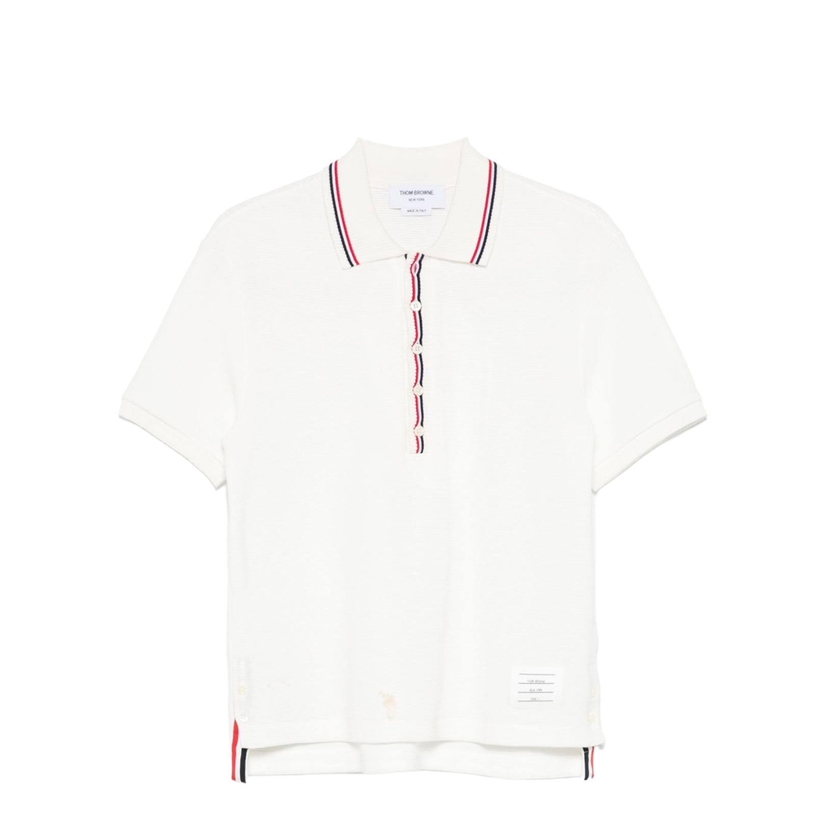 Cotton Waffle Rib Cuff Polo - Image 1