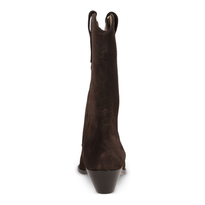 Pointed Toe Dark Brown Wooden Heel - Image 3