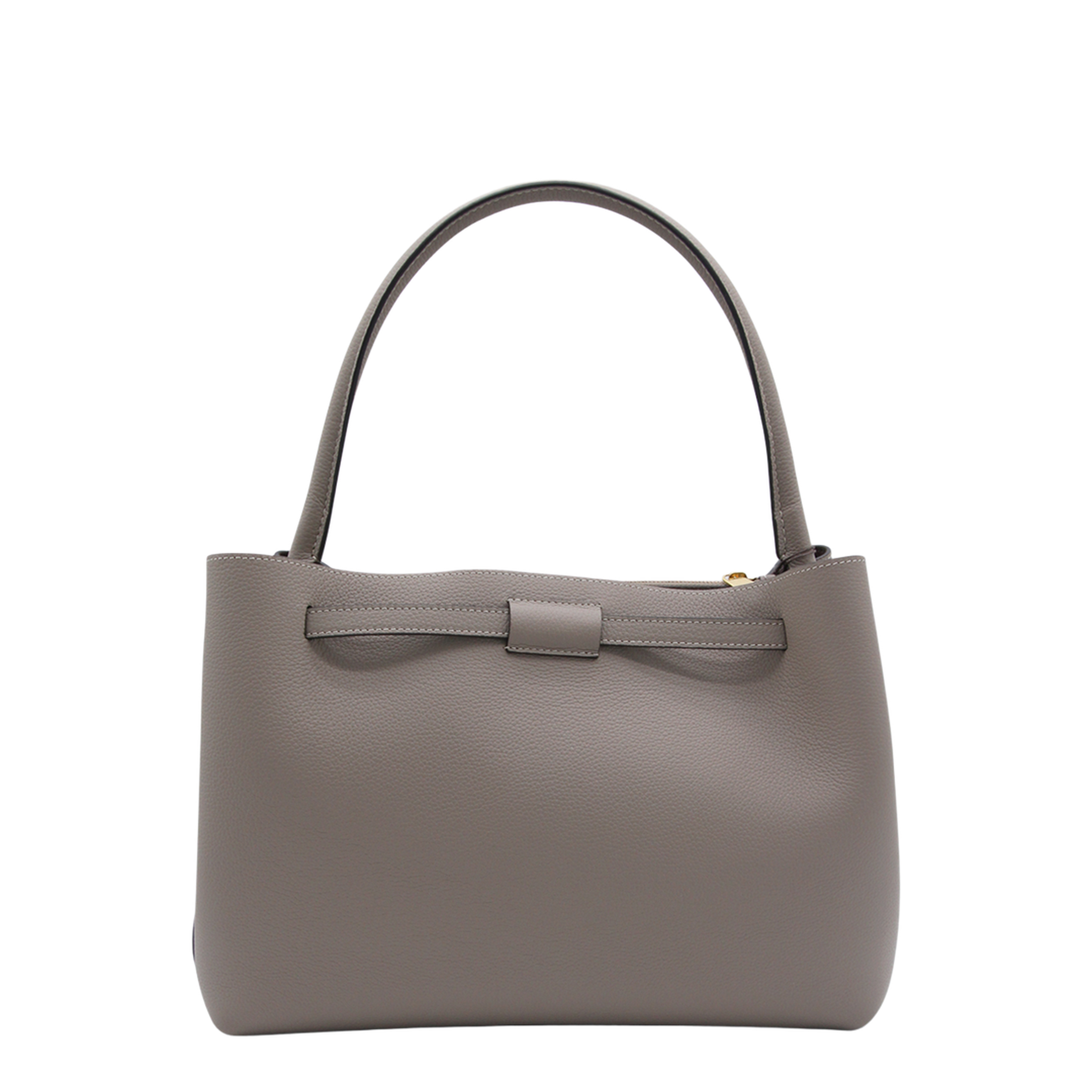 T Timeless Small Calf Leather Tote Bag - Beige Taupe - Image 5