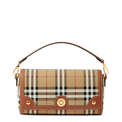 Note Coated Canvas Top Handle Bag - Archive Beige/Briar Brown - Image 1