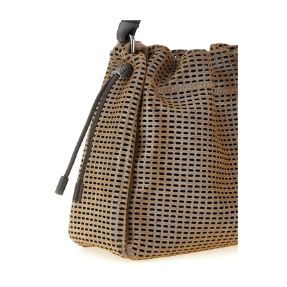 Mellow Small Calf Leather Bucket Bag - Brown - Image 3