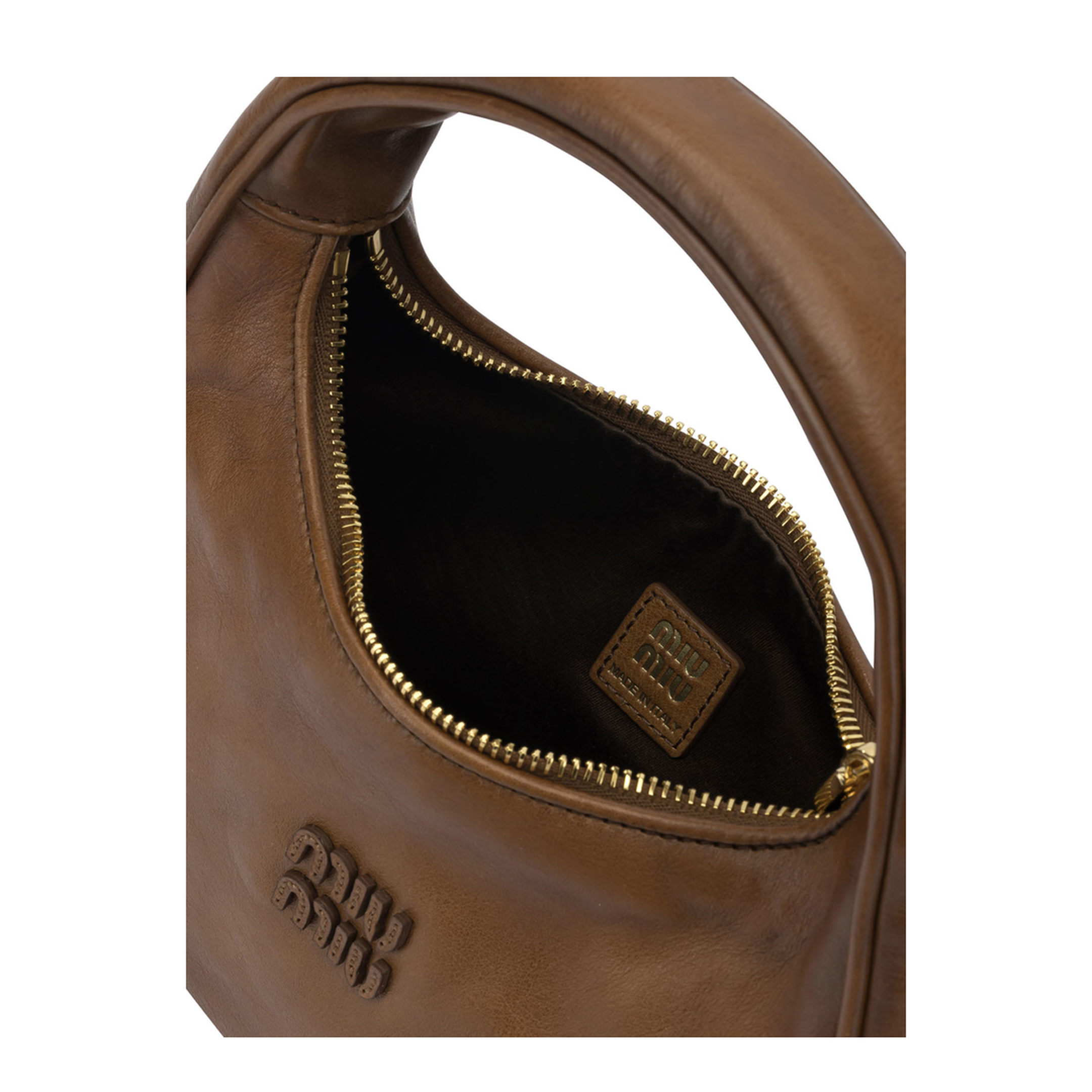 Wander Medium Calfskin Shoulder Bag - Cognac - Image 5