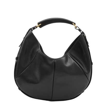 Mombasa Medium Padded Calfskin Hobo Bag - Black - Image 1
