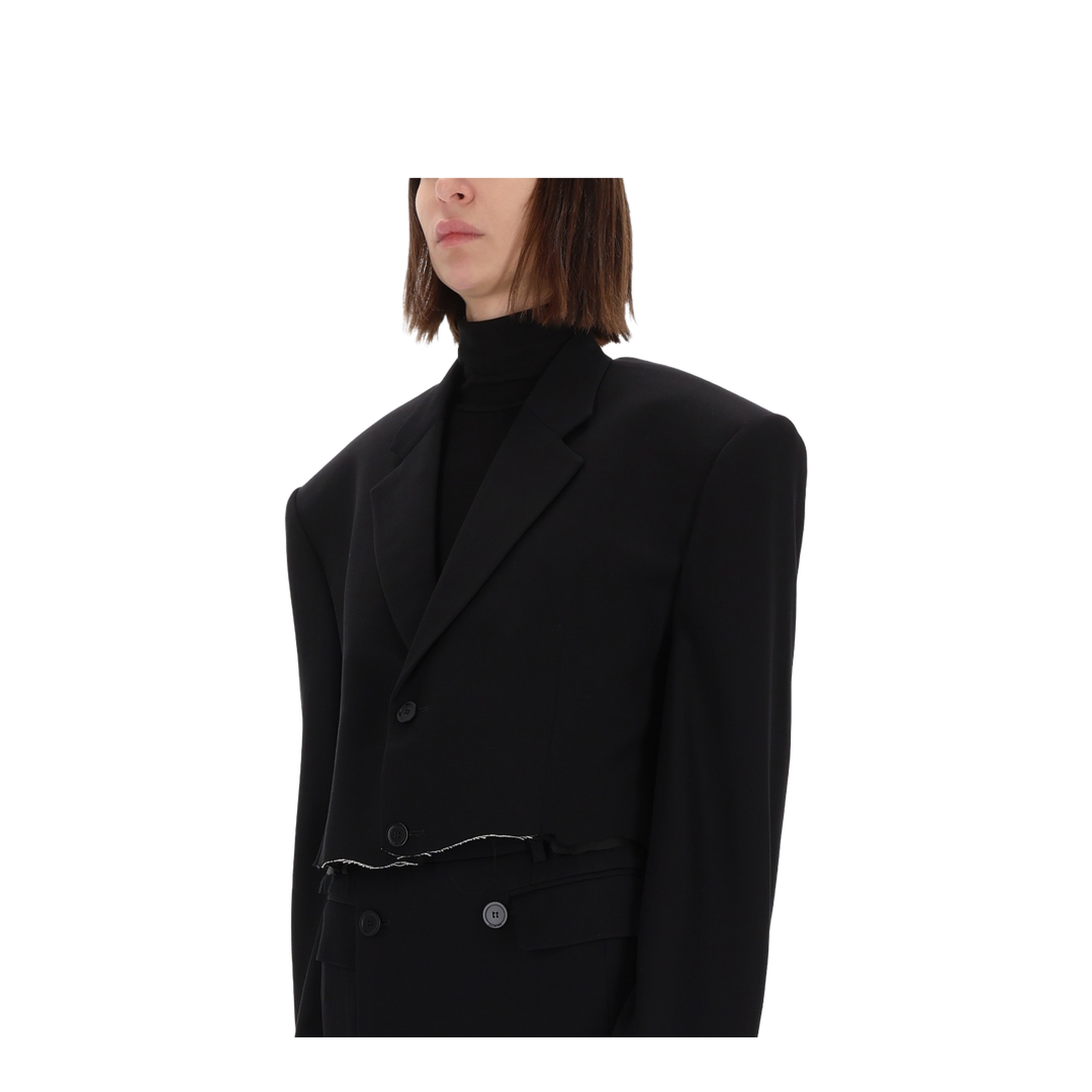 Single Breasted Cut Off Jacket - Image 4