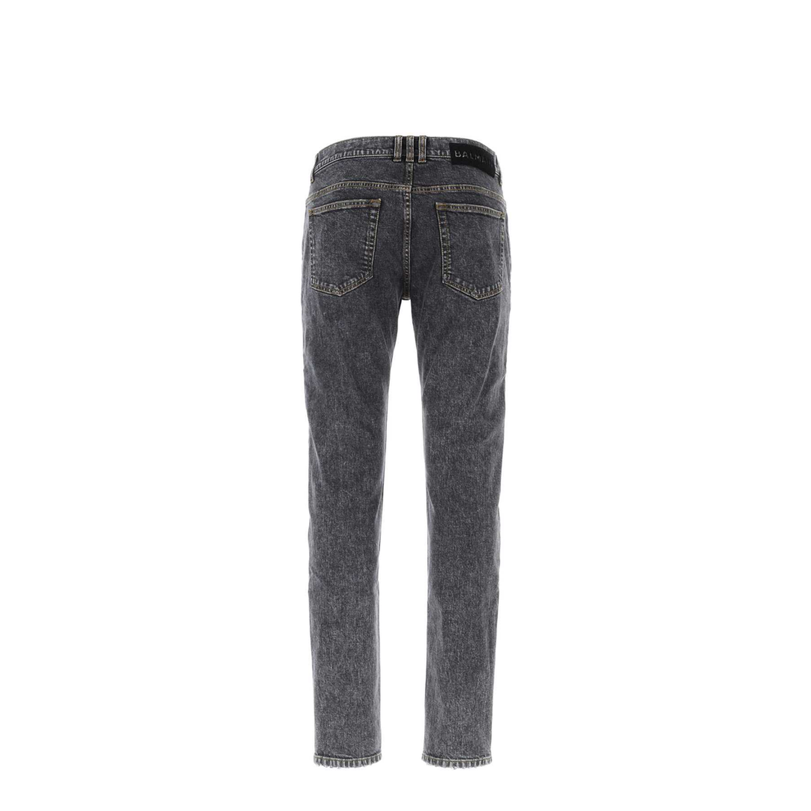 Straight Leg Cotton Jeans with Logo - Image 3