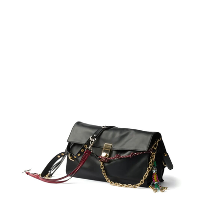 Large Calfskin Shoulder Bag - Black - Image 2