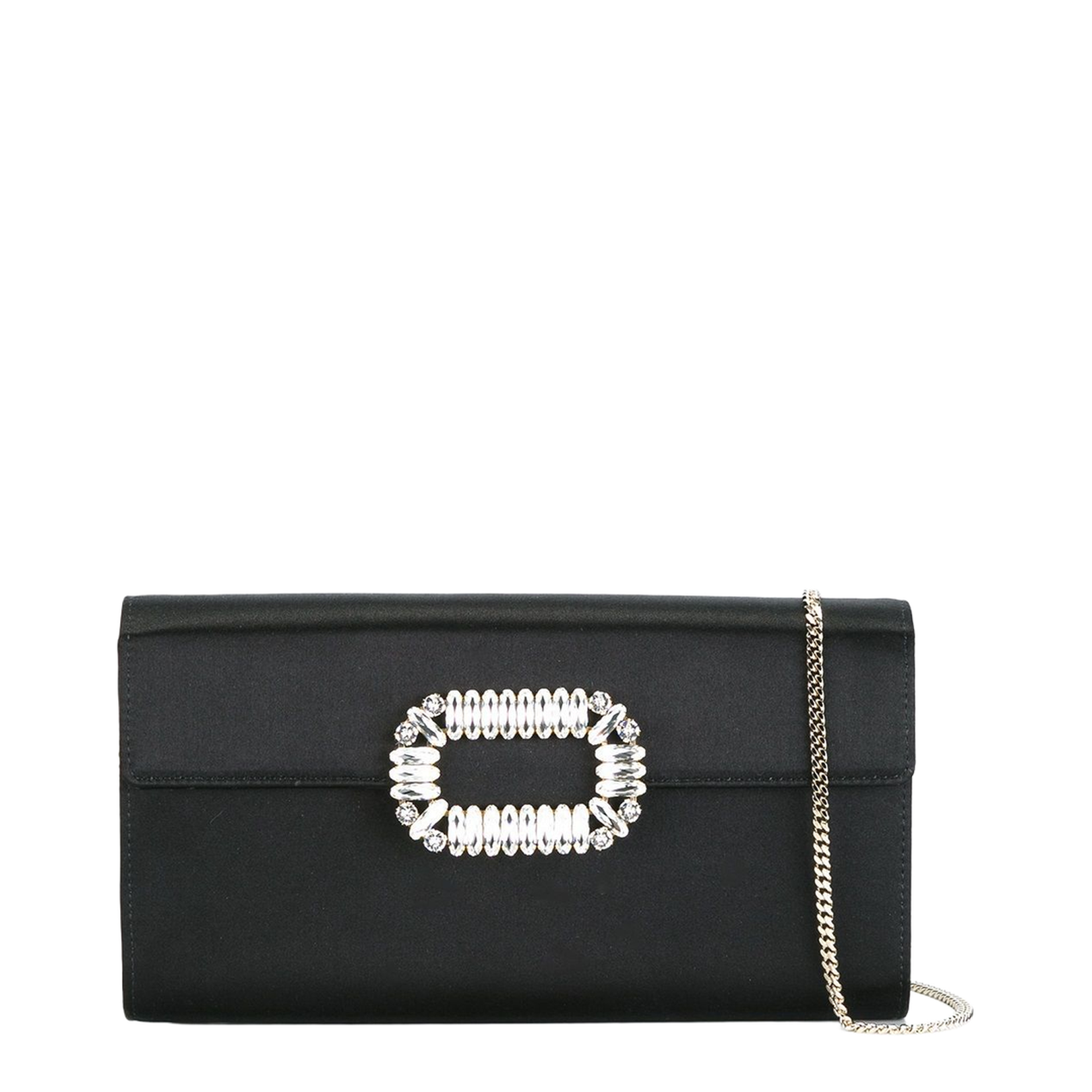 Choc Clutch in Satin - Image 1