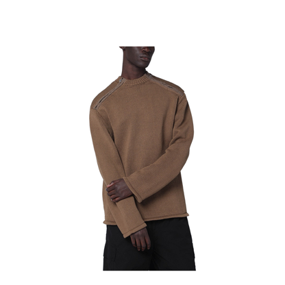 Shoulder-Zip Detail Sweater - Image 1