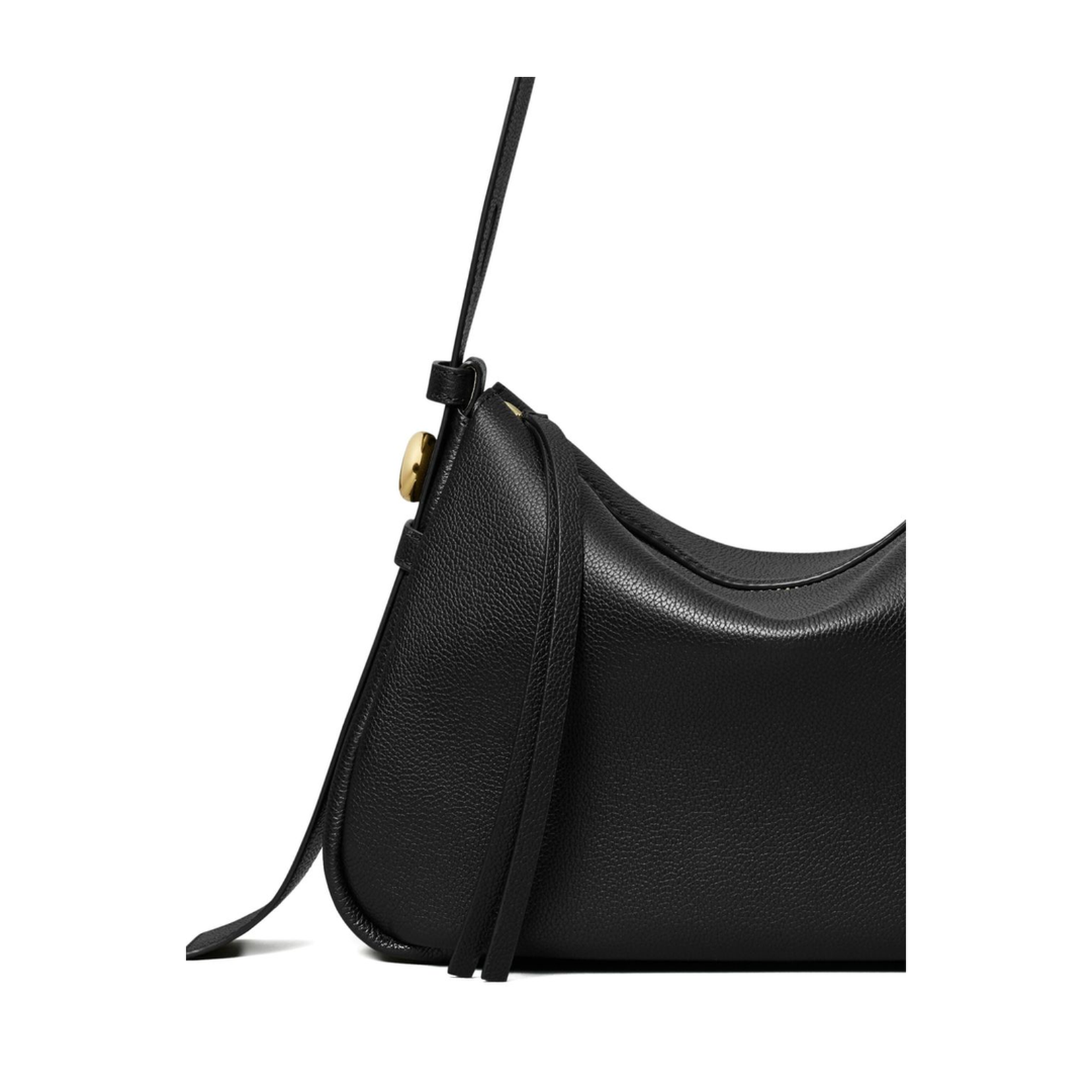 Romy Leather Shoulder Bag in Black - Image 4